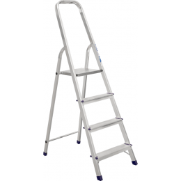 Лестница-стремянка Алюмет АМ704 (40*20, 4-х ступ., алюминий, матовая)