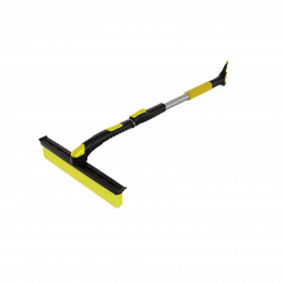Щетка со скребком Kessler телескопическая (силиконовый ворс,черно-желтая, 940-1280)
