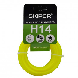 Леска SKIPER H14 (ф 2.4 мм х 15 м "звездочка", желт.)