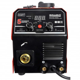 Полуавтомат сварочный BRADO MIG/MMA-220L-22 (220А; МИКРОПРОЦЕССОР; MIG/FLUX/MMA/TIG; еврорукав 3м)