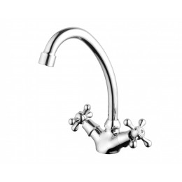 Смеситель латунный для раковины и умывальника "Oasis" L3003HCSh_Fri (М8, 16,5см)