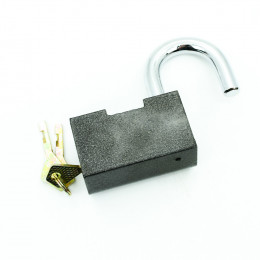 Замок навесной Bohrer ВС2-75 (чугун, дужка сталь 14мм, 3 ключа)