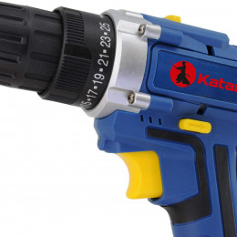 Дрель-шуруповерт аккумуляторный KATANA PROdrive 1815 (18В, 2 акк, 1,5 А/ч Li-ion, 2 ск, 28 Нм, кейс)