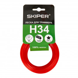 Леска SKIPER H34 (ф 2.0 мм х 15 м "звездочка", красн.)