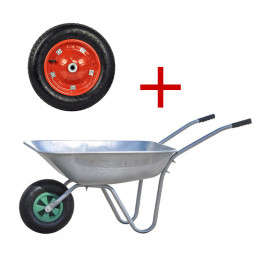 Тачка садовая SKIPER 1x85 FERMER + Колесо SBK для тачки 3.25-8 В ПОДАРОК